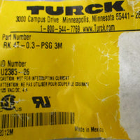 Turck RK 4T0.3PSG 3M Cordset 125VAC/DC 4A