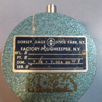 Dorsey Gage 2I10002mm Dim: 7.947.984 Snap Gauge w/ Dundick 7.962mm Plug