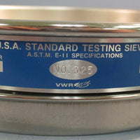 VWR 57334596 #325 U.S. Standard Testing Sieve 8" Dia 0.032mm Wire Dia