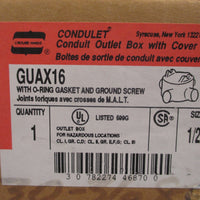 CrouseHinds Conduit Outlet Box w/ Cover 1/2" NPT GUAX16