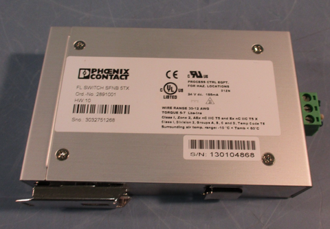 Phoenix Contact FL SWITCH SFN 5TX 5-Port Industrial Ethernet Switch 2891001