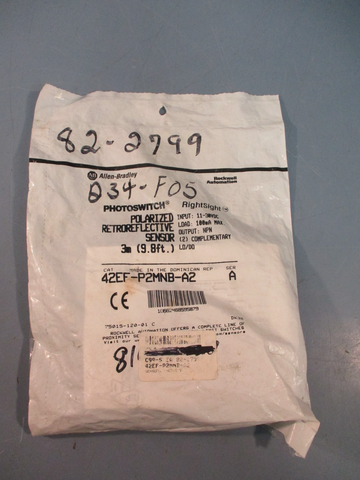 AllenBradley 42EFP2MNBA2 Rightsight Retroreflective Sensor 1130VDC