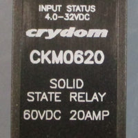 Crydom CKM0620 Solid State Relay 60VDC 20A Output, 4-32VDC Input