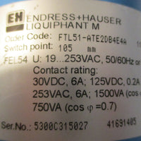 Endress Hauser Liquiphant M FTL51 Vibrating Level Switch FTL51ATE2DB4E4A FEL54