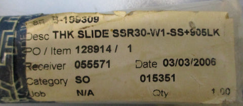 THK Slide SSR30W1SS+905LK Linear Slide B199309 Guide Rail 351/2"L 11/4"W