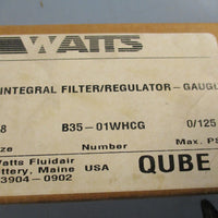 Watts B3501WHCG Integral Filter/Regulator 1/8" 250PSI Max W/ Gauge