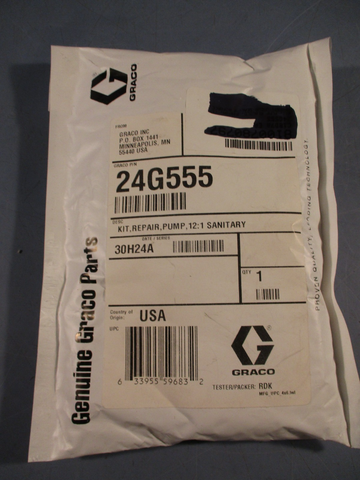 GRACO REPAIR KIT, PUMP,  U CUP SEAL, 12:1 SANITARY - 24G555