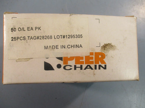 Peer Chain 28268 Offset Link 0.625 in Pitch 0.2 in Pin Dia Lot of 38