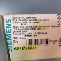 New Lot of 2 SIEMENS 3SB36450AA71 Push Button Clear