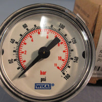 WIKA 4246251 0160PSI 1.5" Type 111.12 Center/Back Mount Gauge P/N 4246251
