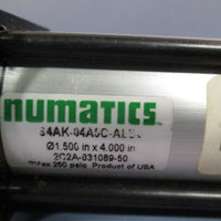 NUMATIC Pneumatic Cylinder Double Acting 1.5" Bore, 4" Stroke S4AK04A5CALB0