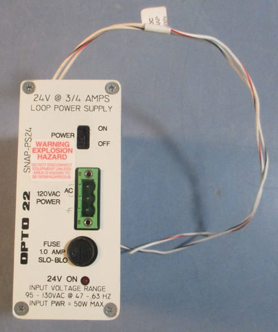 Opto 22 SNAPPS24 Power Supply 95130VAC @ 4763HZ Input 50W Max