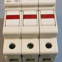 Bussmann CHCC3DI Industrial Modular Fuse Holder 600VAC 30A 3 Pole (Lot of 3)