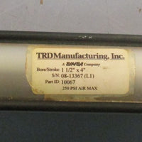 TRDManufacturing Inc 10067 Pneumatic Cylinder 1-1/2" Bore 4" Stroke 250 PSI Max