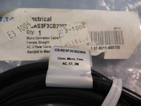 EATON/CUTLER HAMMER MICRO-CONNECTOR CORDSET CSAS3F3CB2202