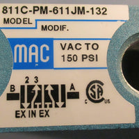 Mac Valves 811C-PM-611JM-132 Solenoid Valve 8.5W 24 VDC 25-150 PSI