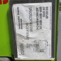Clark ST40B Electric Walkie Walk Behind Fork Lift Truck 4000 Lb, 24 V, 8.5 Foot