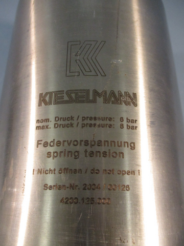 KIESELMANN 4200.125.000 STAINLESS STEEL PNUEMATIC SPRING TENSION ACTUATOR