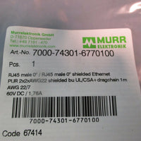 Murr Elektronik RJ45 male 0° shielded Ethernet 7000743016770100 Factory Sealed