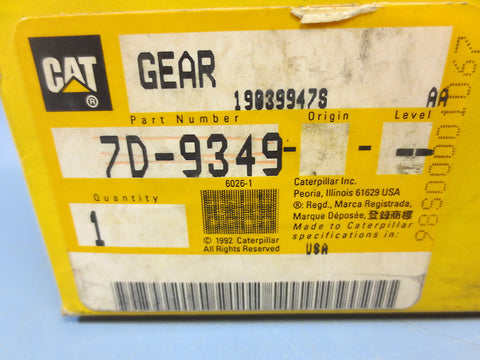 Caterpillar CAT Gear 7D9349 65462 Coarse Spline Genuine Part New