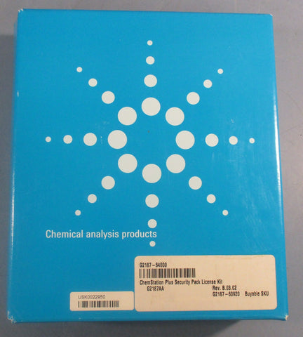 Agilent G2187-64000 ChemStation Plus Security Pack License Kit G2187AA