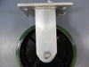 New Albion Alathane 8" X 2" Wheel Non Swivel Fixed Position Poly Cast Iron Black