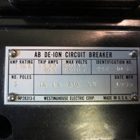 Westinghouse AB DEION Circuit Breaker 125 A 1A 1B Aux Sw NP28313E
