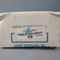 Brewer Machine & Gear Co. P2B Belt Idler Pulley Cast Iron, Flat Belly