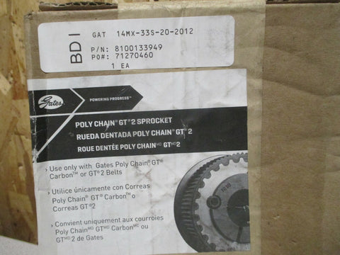 Gates Poly Chain GT 2 Sprocket 14MX33S20 2012