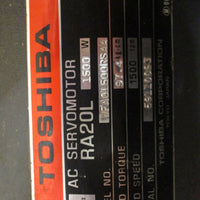 Toshiba WFA01500RSAA AC Servo Motor RA20L 1500 W, 1500 RPM NWOB