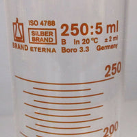 Box 2 Silberbrand 42048 Eterna 250 ml: 5 ml Borosilicate 3.3 Graduated Cylinder