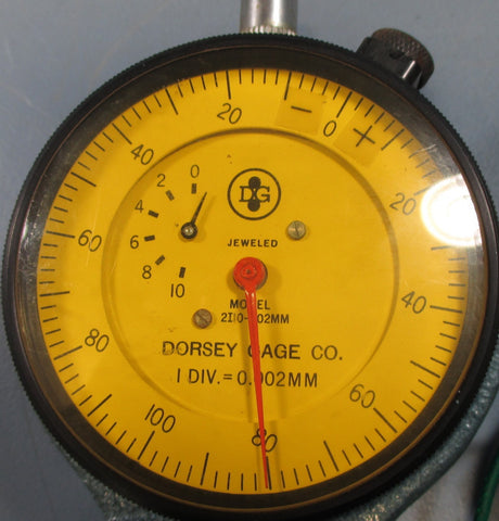 Dorsey Gage 2I10002MM Jeweled Snap Gage DIM. 6.3146.244 TL#SDF00 Used