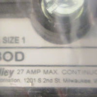 Allen Bradley 505-BOD Ser C Full Voltage Reversing Starter Nema Size 1 27 A Max