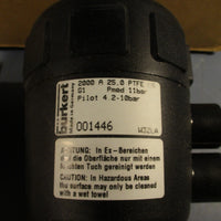 Burkert 2000 Pneumatic Valve Pilot 4.210bar Pmed 11 bar 2Way Solenoid 001446