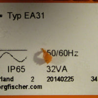 Georg Fischer 198150185 Electric Actuator Typ EA31 PPGF 24V 32VA 50/60Hz
