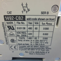 Allen Bradley 1492CB2 4A Amp 2 Pole 480V Vac Circuit Breaker H040