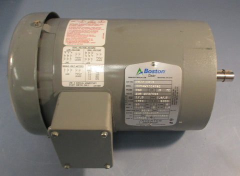 Boston Gear FUTF-ID-B Inverter Drive Motor 0.5HP 1750RPM 3PH 5/8" Shaft Dia NOS