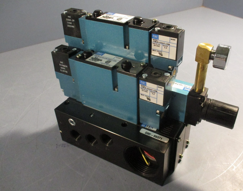 MAC Valves, Inc Pnuematic Manifiold Assembly w/92B-BAB-000-DM-DDAP-1DM Valves