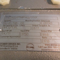 STOBER DRIVES, INC K102AG0175MR140/050F GEAR REDUCER 1750RPM, 17.6:1 RATIO