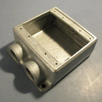 Crouse Hinds FSS222 3/4" Aluminum  Condulet Gang Cast Device Box