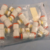 SMC KQ2T1336AS PushFit Tee Fittings 42mm Length Sealed Bag of 10