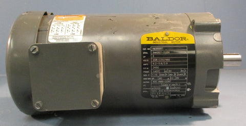 Baldor VM3555T 3-Phase Industrial Motor 2 HP 3450 RPM 7/8" Shaft Dia