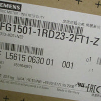 Siemens 1FG15011RD232FT1Z Servo Motor 2.85 Nm, 4500 RPM, 3 Phase
