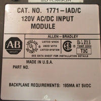 Allen Bradley 1771-IAD/C 120V AC/DC Input Module 195MA at 5VDC Used