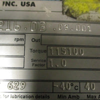 Sew Eurodrive R147AKS Gearbox 83.47:1 Ratio 115100LbIn Torque 43/8" Shaft Dia