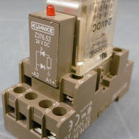 KUHNKE 111-A-4 24VDC Relay with Base Z376.02 7A 300V AC