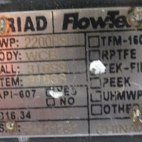 Flow-Tek 180100-11011CSJG-NN 3-Piece Ball Valve Triad Series 1" 2200PSI