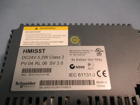 Schneider Electric HMI HMIS5T Touch Screen DC24V Operator interface Panel 5.2W