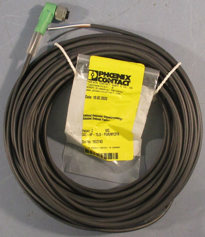 Phoenix Contact SAC-4P-15,0-PUR/M12FR Sensor/Actuator Cable 4A 48VAC 60VDC