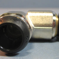Lot of 5 Parker XEPB10 Prestolok Nickel Plated Brass Elbow Push Fittings NWOB